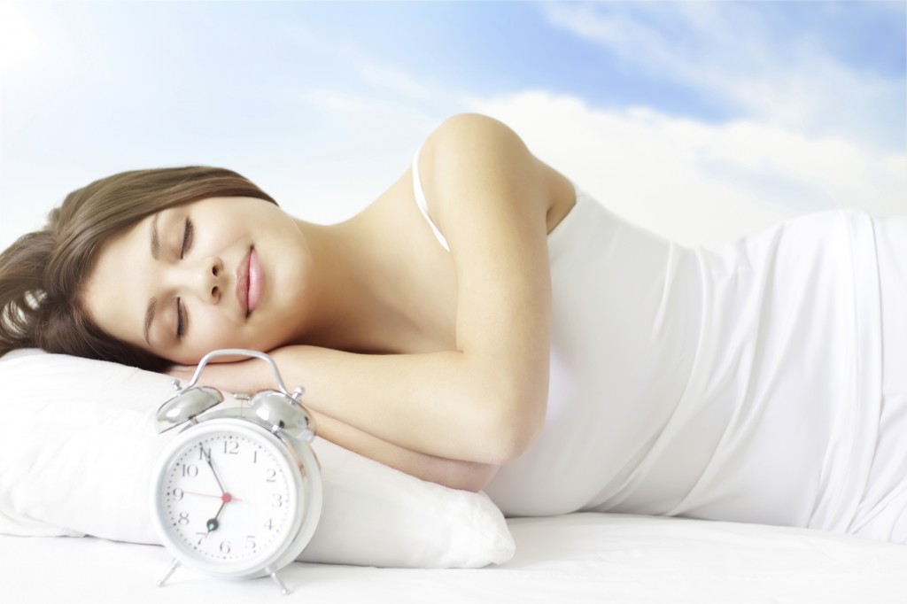 Girl Sleeping on white bed